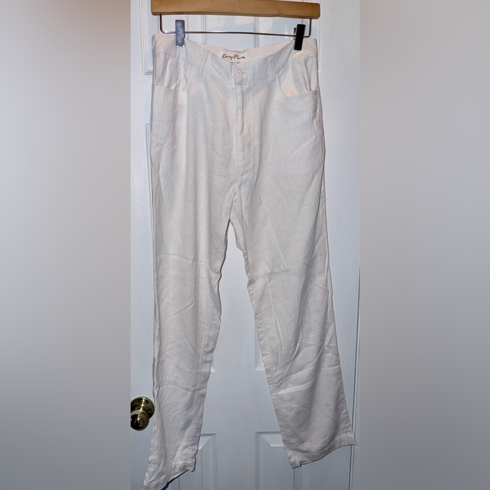 NWT Kenny Flowers “The Casa Blanca White Linen Vacation Pants” - Picture 3 of 13